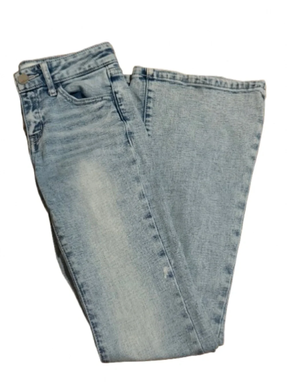 Buckle Girls High-Rise Light Blue Flare Jeans Wide Leg Size 12L